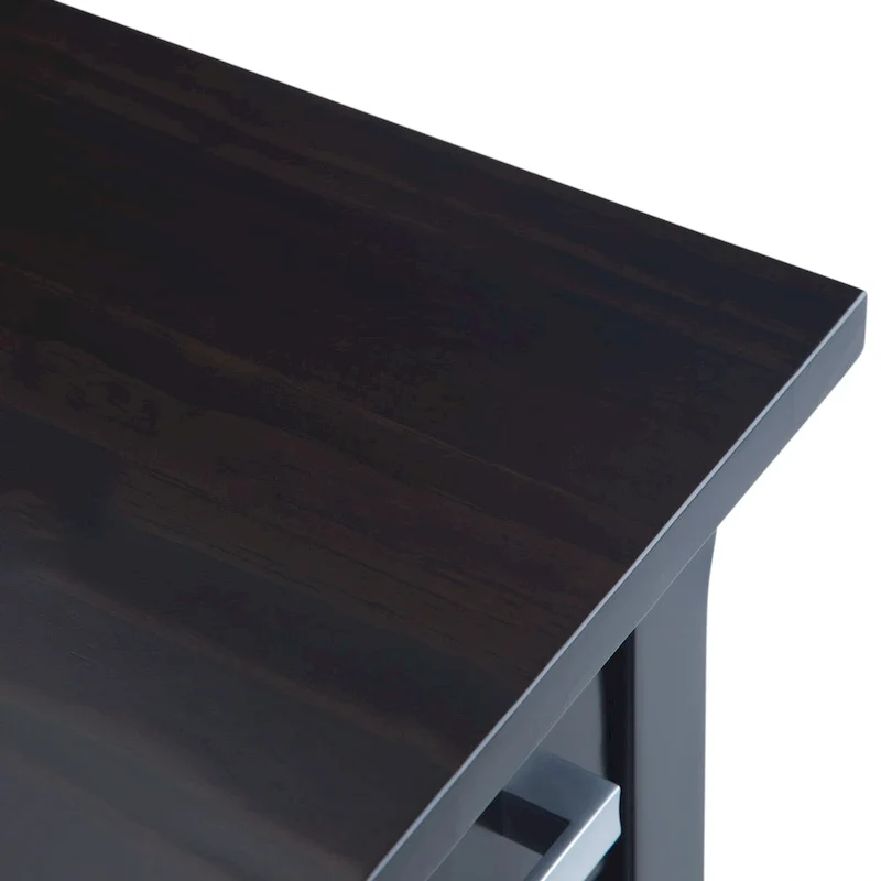 Solid Wood Narrow Side Table with 1 Drawer & Bottom Shelf, 14