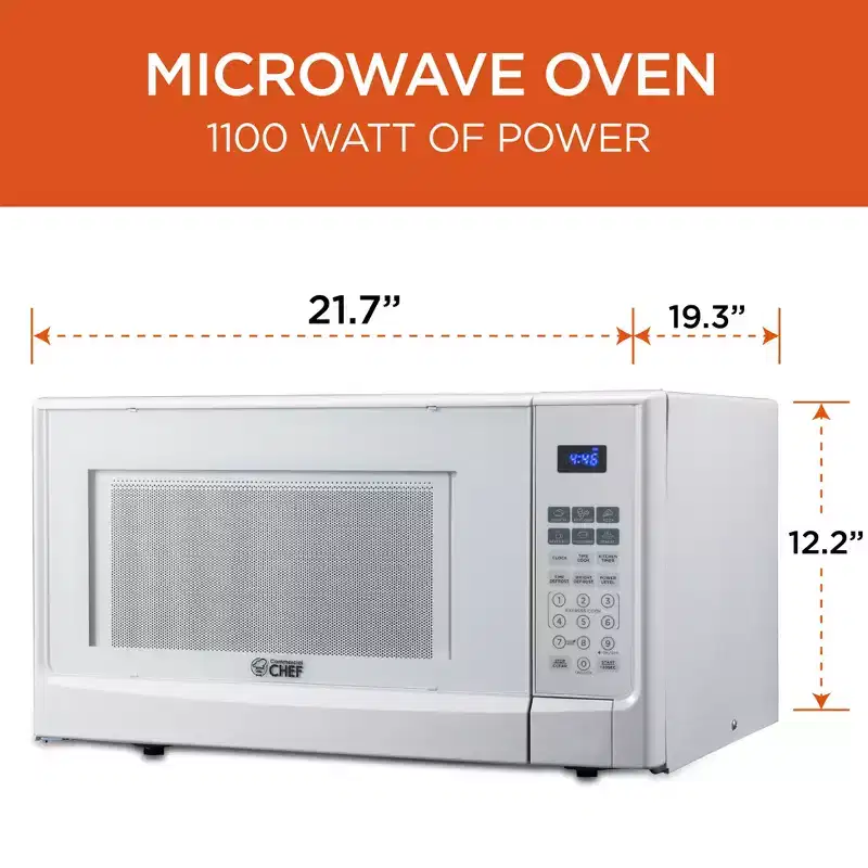 COMMERCIAL CHEF Countertop Microwave Oven 1.4 Cu. Ft. 1100W