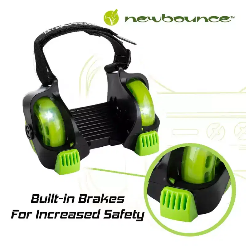 New Bounce Heel Wheel Skates with Flashing Heel Lights - Jett Wheelies for Shoes - One size