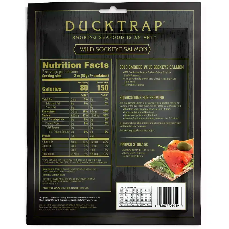 Mowi Cold Smoked Sockeye Sliced Salmon - 4oz/8ct