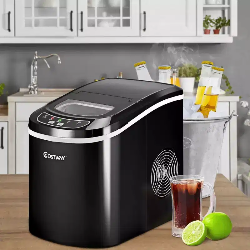 Costway Portable Compact Electric Ice Maker Machine Mini Cube 26lb/Day