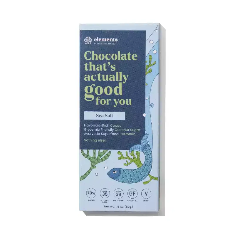 Elements Sea Salt 70% Dark Wellness Chocolate Bar