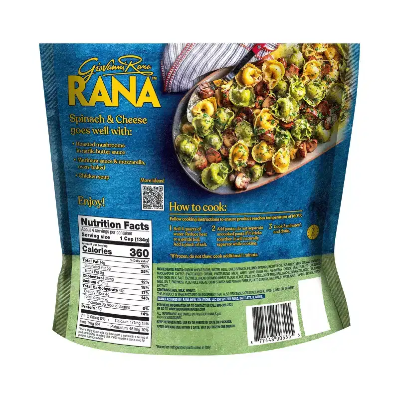 Rana Spinach & Cheese Tortelloni - 20oz