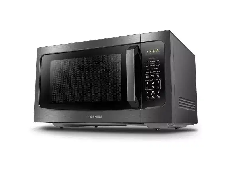Toshiba 1.6 Cu. Ft. 1200-Watt Countertop Microwave Oven (Black Stainless Steel)