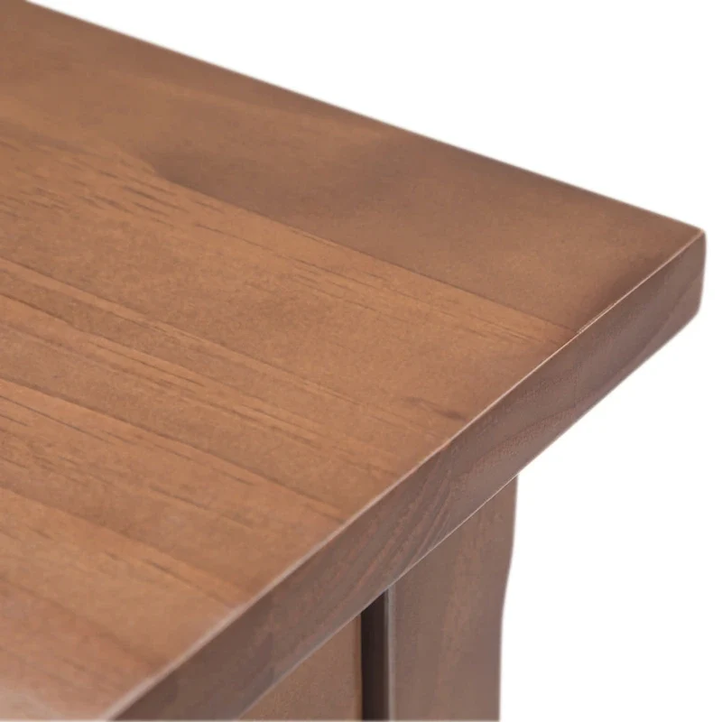 Solid Wood Narrow Side Table with 1 Drawer & Bottom Shelf, 14
