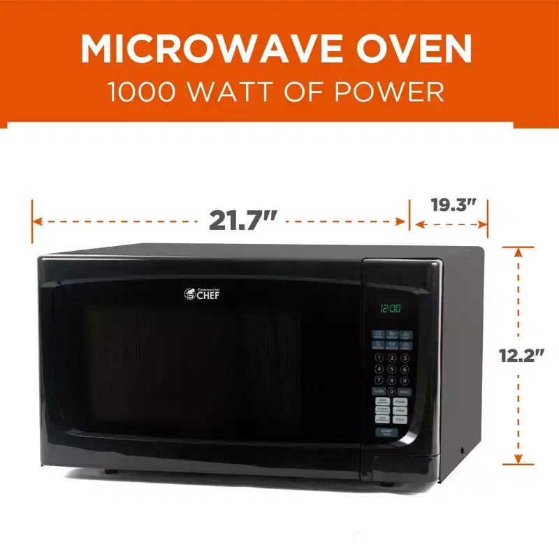COMMERCIAL CHEF Countertop Microwave Oven 1.4 Cu. Ft. 1100W