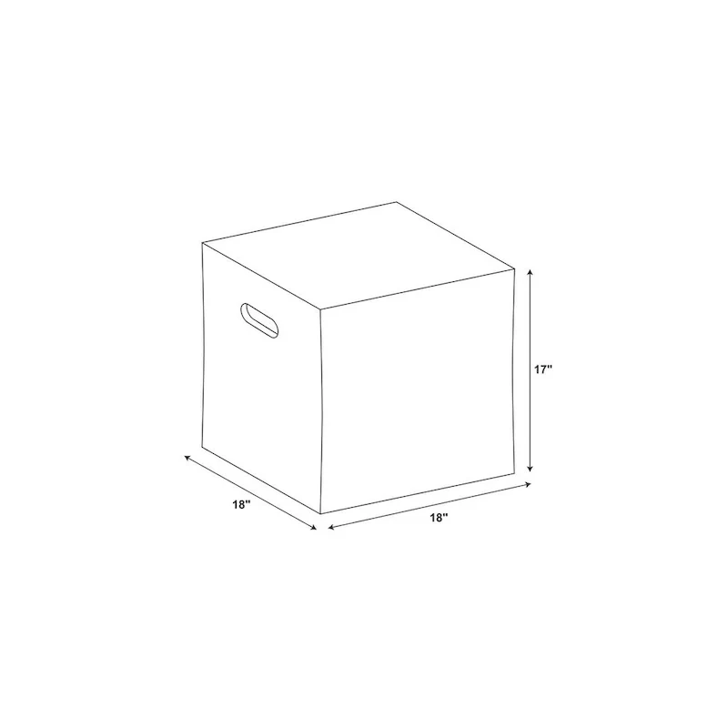 Rustic Square Wood Crate Side Table