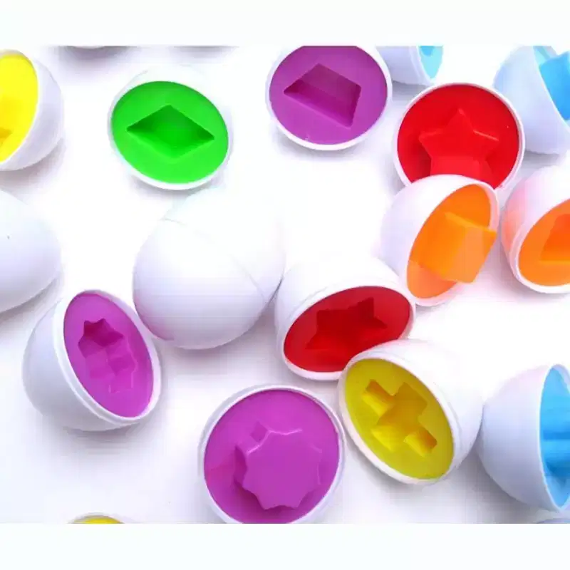 Ready! Set! Play! Link Educational Matching Shape And Color Recognition Eggs Game set, Educational Toys for Toddlers